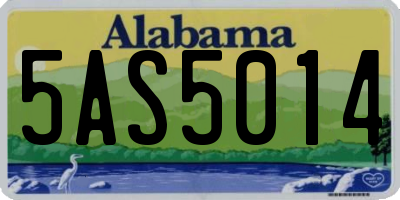 AL license plate 5AS5014