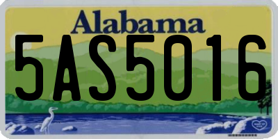 AL license plate 5AS5016