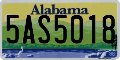 AL license plate 5AS5018