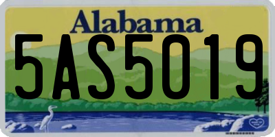 AL license plate 5AS5019