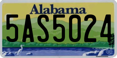 AL license plate 5AS5024