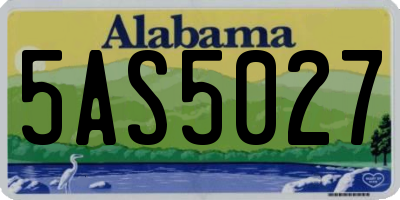 AL license plate 5AS5027