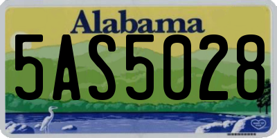 AL license plate 5AS5028