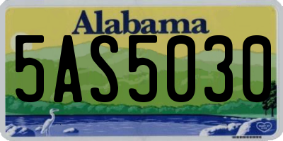 AL license plate 5AS5030
