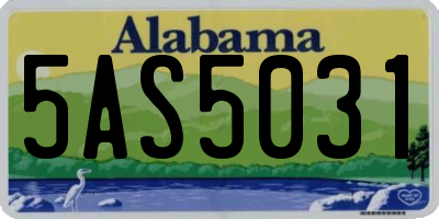 AL license plate 5AS5031