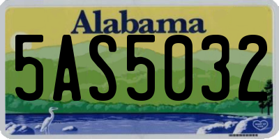 AL license plate 5AS5032