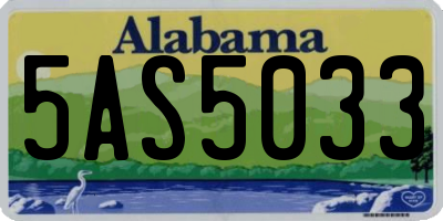 AL license plate 5AS5033