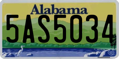 AL license plate 5AS5034