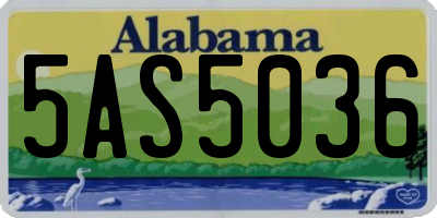 AL license plate 5AS5036