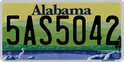 AL license plate 5AS5042