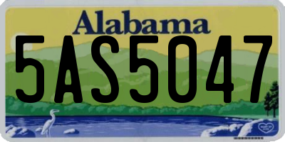 AL license plate 5AS5047