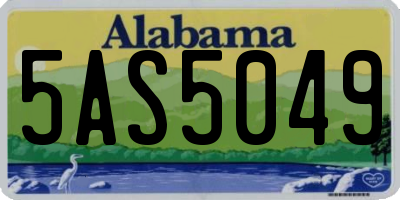 AL license plate 5AS5049