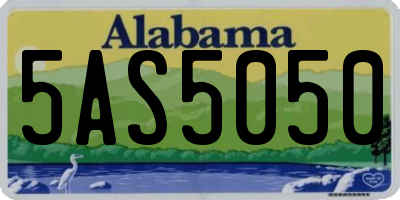 AL license plate 5AS5050
