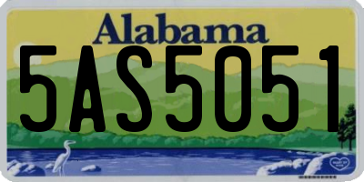 AL license plate 5AS5051