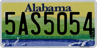 AL license plate 5AS5054