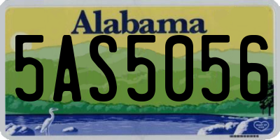 AL license plate 5AS5056