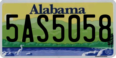 AL license plate 5AS5058