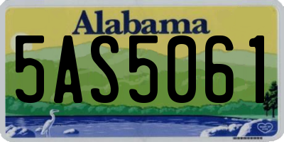 AL license plate 5AS5061