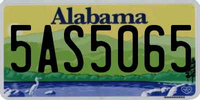 AL license plate 5AS5065