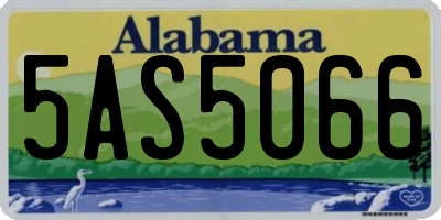 AL license plate 5AS5066