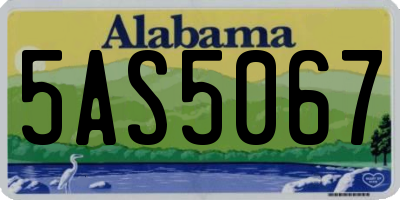 AL license plate 5AS5067