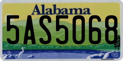 AL license plate 5AS5068