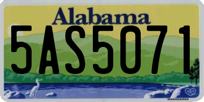 AL license plate 5AS5071