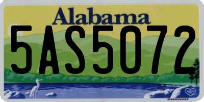 AL license plate 5AS5072