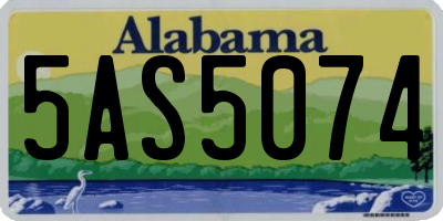 AL license plate 5AS5074