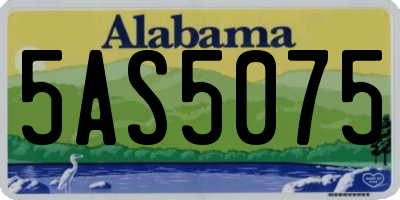 AL license plate 5AS5075