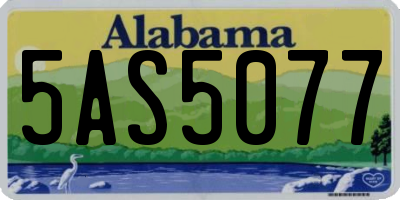 AL license plate 5AS5077