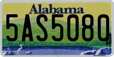 AL license plate 5AS5080