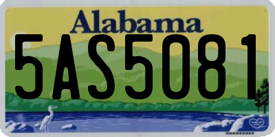 AL license plate 5AS5081