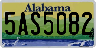 AL license plate 5AS5082