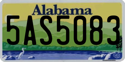 AL license plate 5AS5083