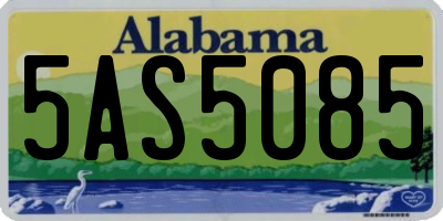AL license plate 5AS5085