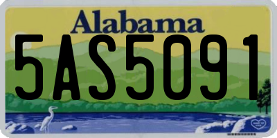 AL license plate 5AS5091
