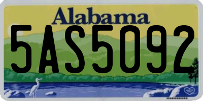 AL license plate 5AS5092