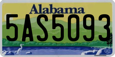 AL license plate 5AS5093