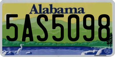 AL license plate 5AS5098