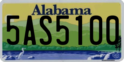 AL license plate 5AS5100