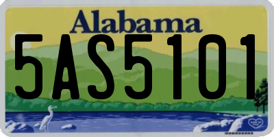 AL license plate 5AS5101