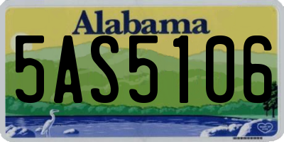 AL license plate 5AS5106