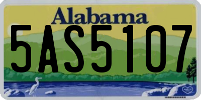 AL license plate 5AS5107