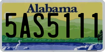 AL license plate 5AS5111
