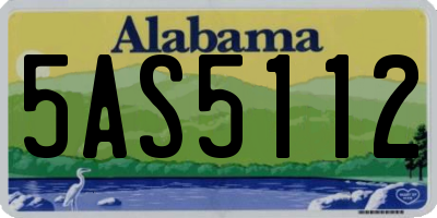 AL license plate 5AS5112