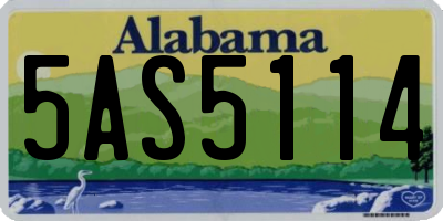 AL license plate 5AS5114