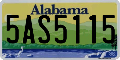 AL license plate 5AS5115