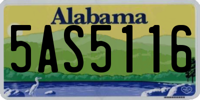 AL license plate 5AS5116