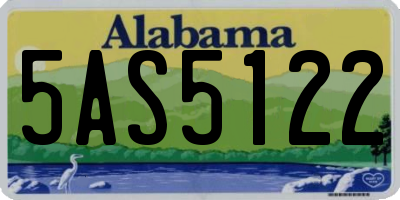 AL license plate 5AS5122